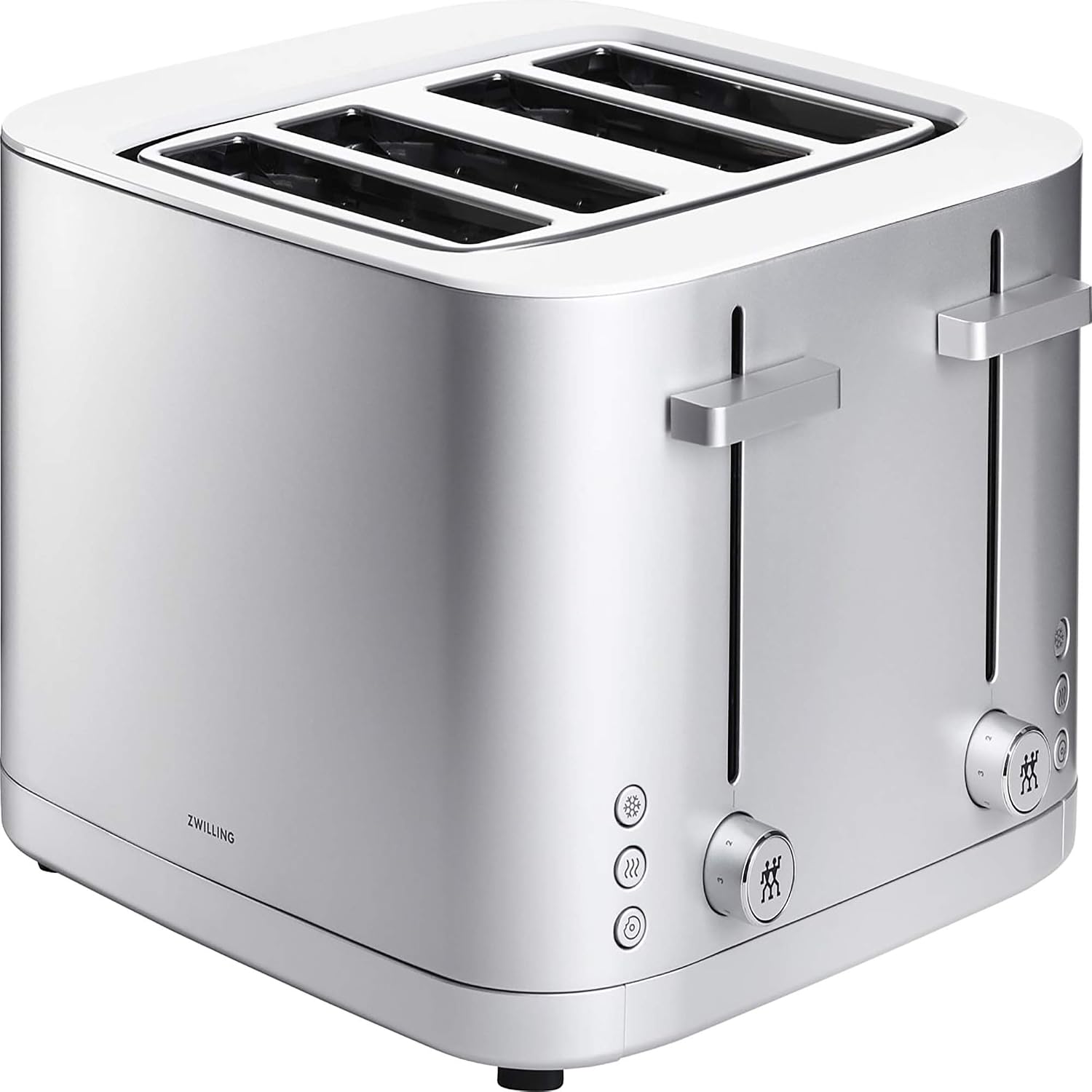 ZWILLING Enfinigy 4-Slice Toaster, Extra Wide 1.5″ Slots for Bagels and Toast, Silver