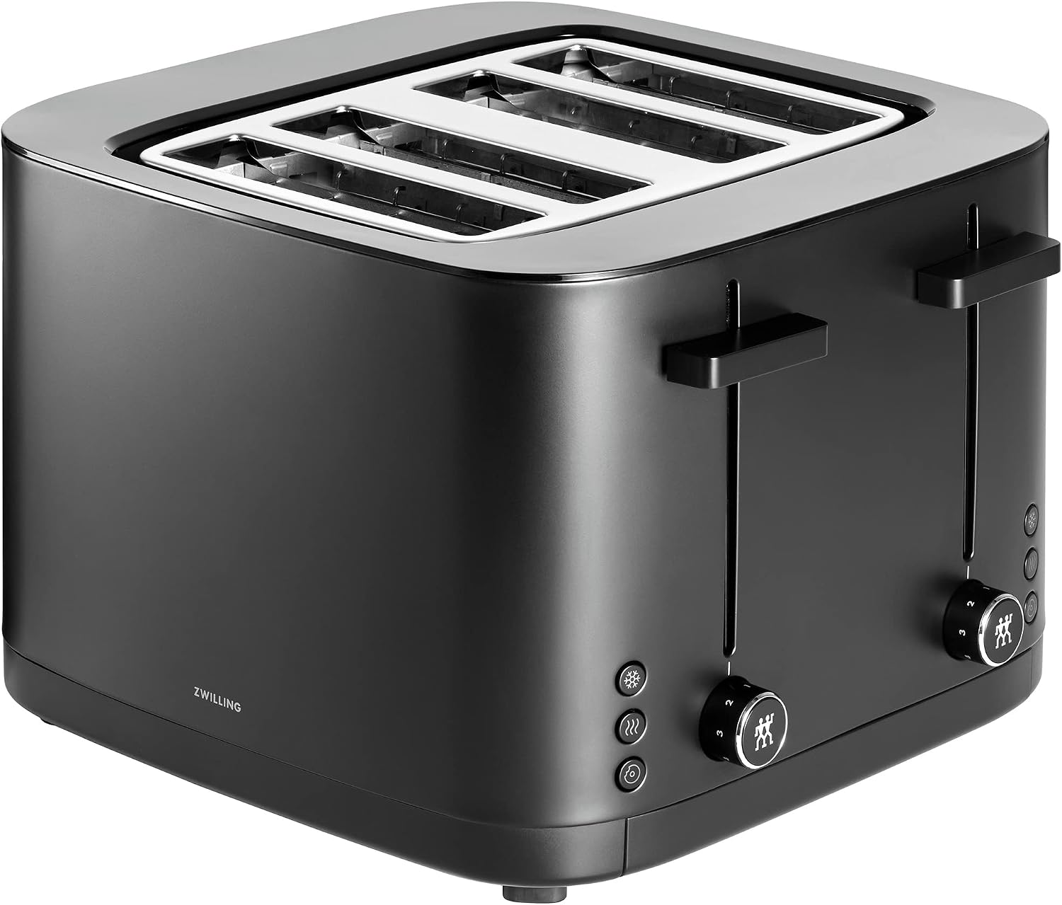 ZWILLING Enfinigy, 4-Slice Toaster with 4 Slots, Extra Wide 1.5″ Slots for Bagels and Toast, Black