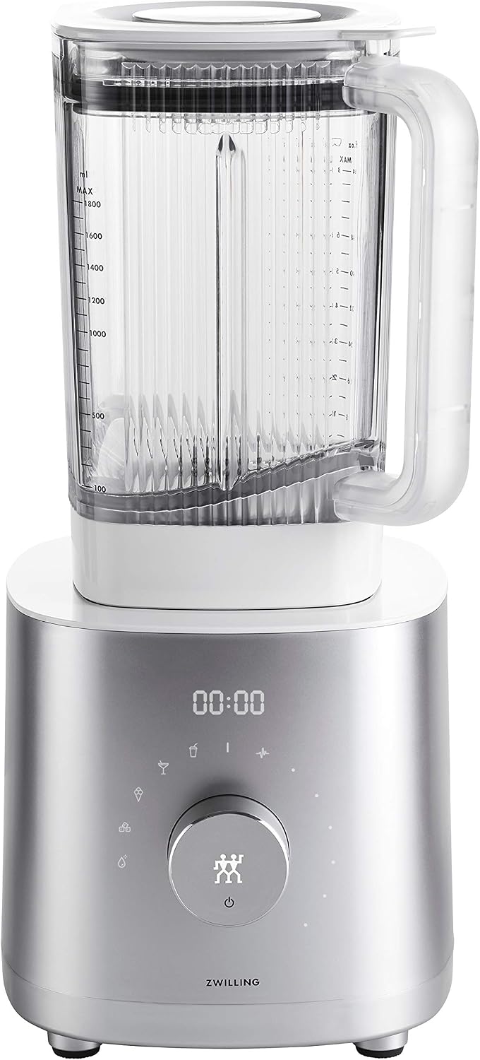 ZWILLING Enfinigy 64-oz. Countertop Power Blender, Smoothie Blender, Crush Ice, Frozen Desserts, Silver