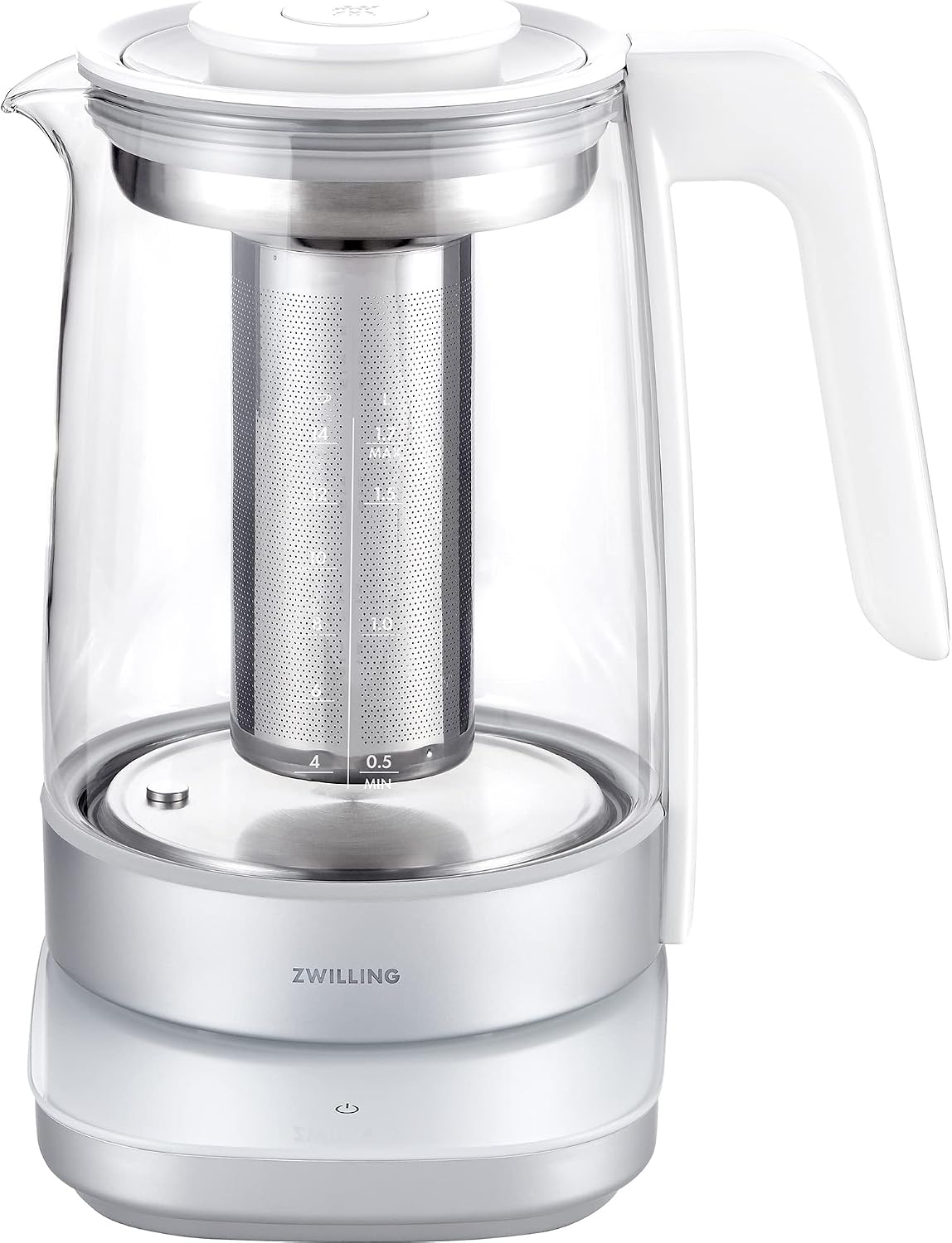 ZWILLING Enfinigy Glass Kettle, Tea Kettle, Silver