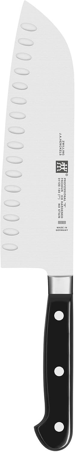 ZWILLING Professional “S” 7-inch Hollow Edge Santoku Knife