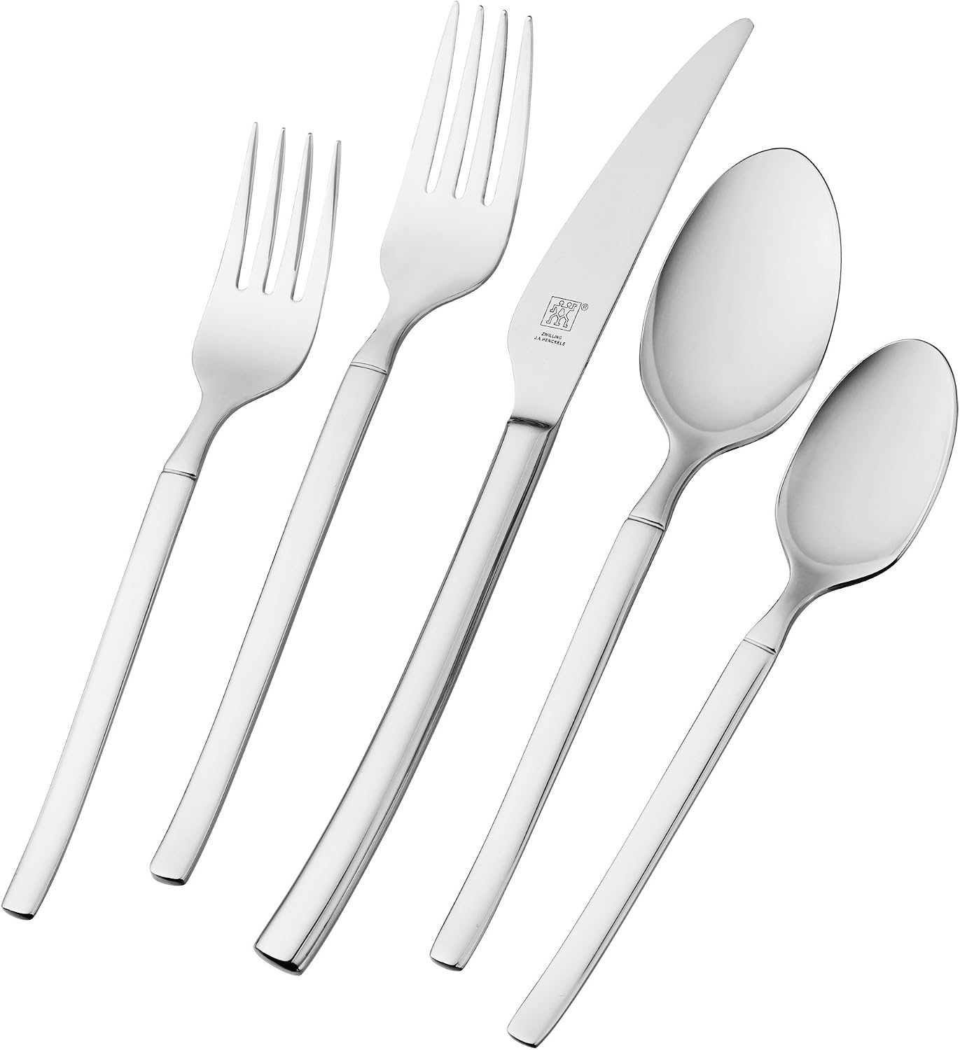 ZWILLING Satin Opus 45-Pc Stainless Steel Flatware Set, Dishwasher Safe, Service for 8, Matte Finish (not polished)