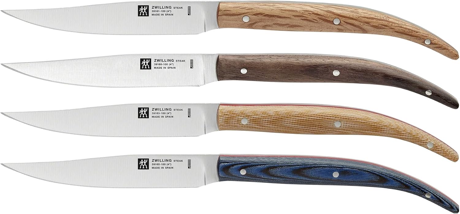 ZWILLING Toro Steak Knife Set of 4, Beechwood Presentation Box